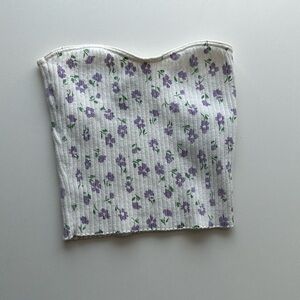 H&M floral crop top sleeveless